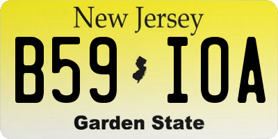 NJ license plate B59IOA