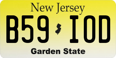 NJ license plate B59IOD