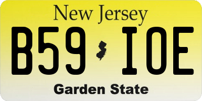 NJ license plate B59IOE