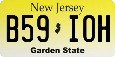 NJ license plate B59IOH