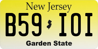 NJ license plate B59IOI