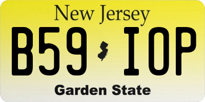 NJ license plate B59IOP