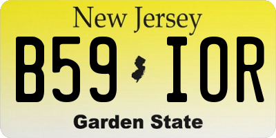 NJ license plate B59IOR