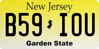 NJ license plate B59IOU