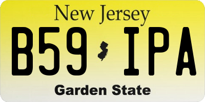 NJ license plate B59IPA