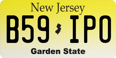NJ license plate B59IPO