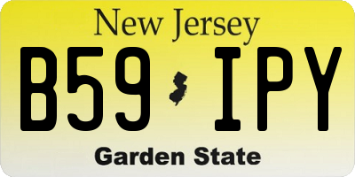 NJ license plate B59IPY