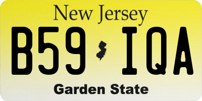 NJ license plate B59IQA