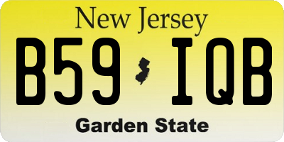 NJ license plate B59IQB