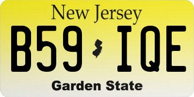 NJ license plate B59IQE
