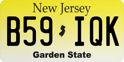 NJ license plate B59IQK