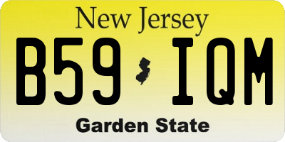 NJ license plate B59IQM