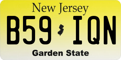NJ license plate B59IQN