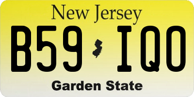 NJ license plate B59IQO