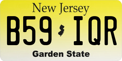 NJ license plate B59IQR