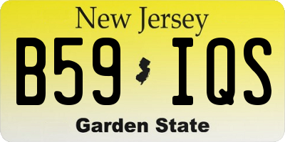 NJ license plate B59IQS