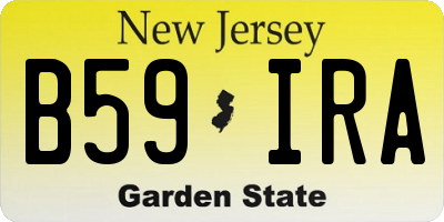 NJ license plate B59IRA