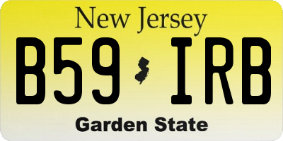 NJ license plate B59IRB