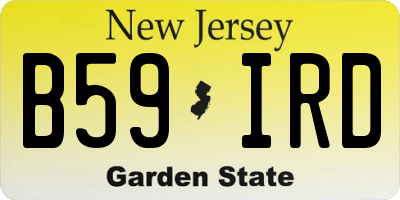 NJ license plate B59IRD
