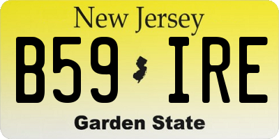 NJ license plate B59IRE