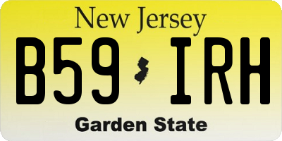 NJ license plate B59IRH