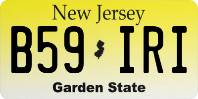 NJ license plate B59IRI