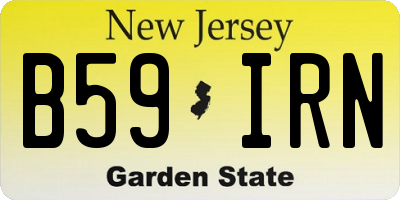 NJ license plate B59IRN