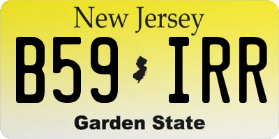 NJ license plate B59IRR