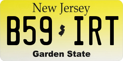 NJ license plate B59IRT