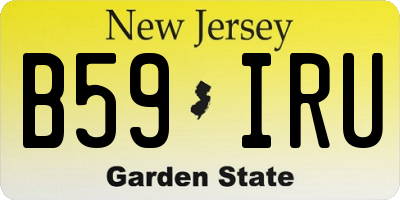 NJ license plate B59IRU