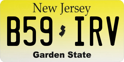 NJ license plate B59IRV