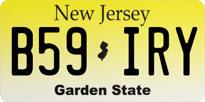 NJ license plate B59IRY