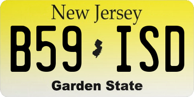 NJ license plate B59ISD