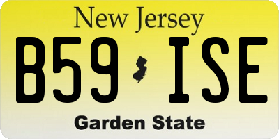 NJ license plate B59ISE