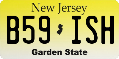 NJ license plate B59ISH