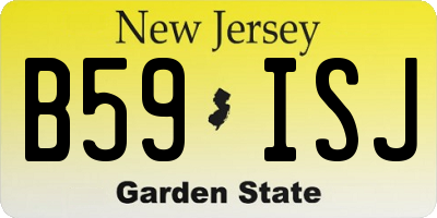 NJ license plate B59ISJ