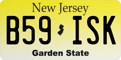 NJ license plate B59ISK