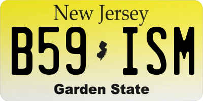 NJ license plate B59ISM