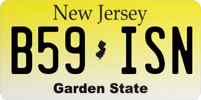 NJ license plate B59ISN