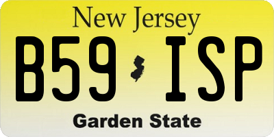 NJ license plate B59ISP