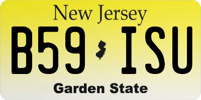 NJ license plate B59ISU