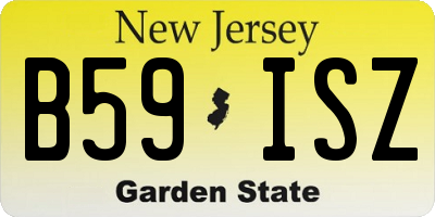 NJ license plate B59ISZ