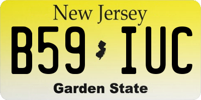 NJ license plate B59IUC