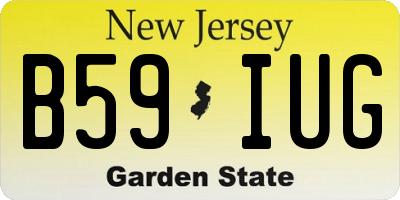 NJ license plate B59IUG