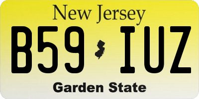 NJ license plate B59IUZ