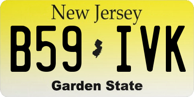 NJ license plate B59IVK