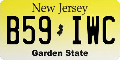 NJ license plate B59IWC