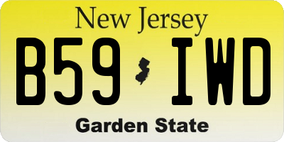 NJ license plate B59IWD