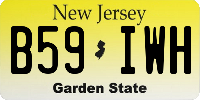 NJ license plate B59IWH