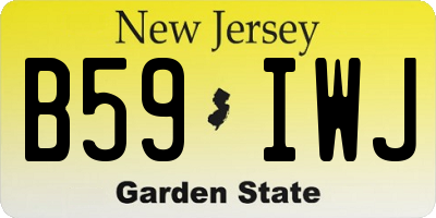 NJ license plate B59IWJ